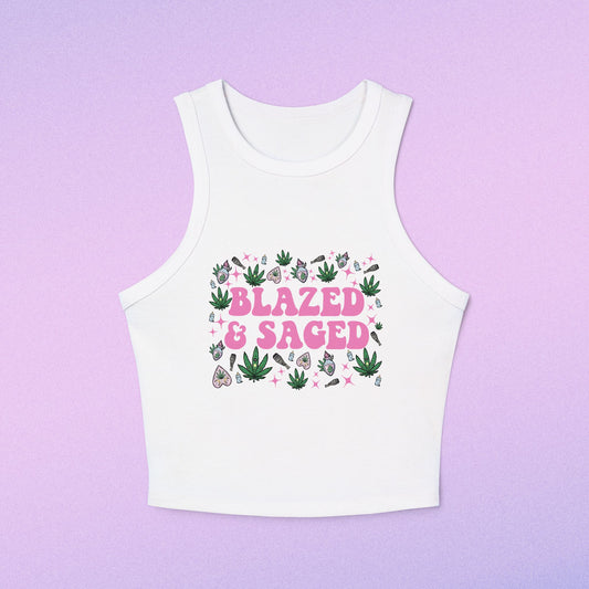 Blazed & Saged Micro Rib Racer Tank Top
