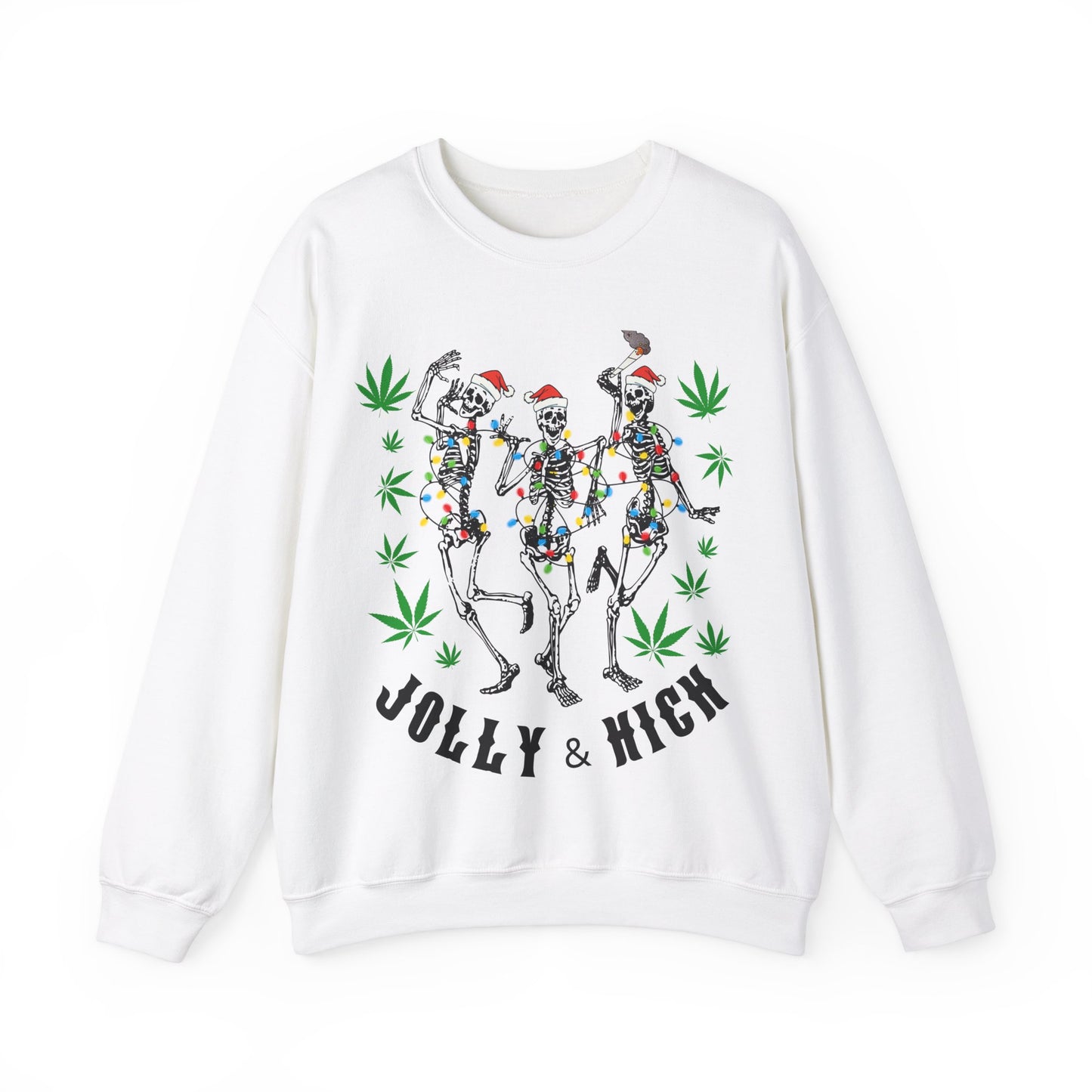 Jolly and High Skeleton Christmas Sweatshirt