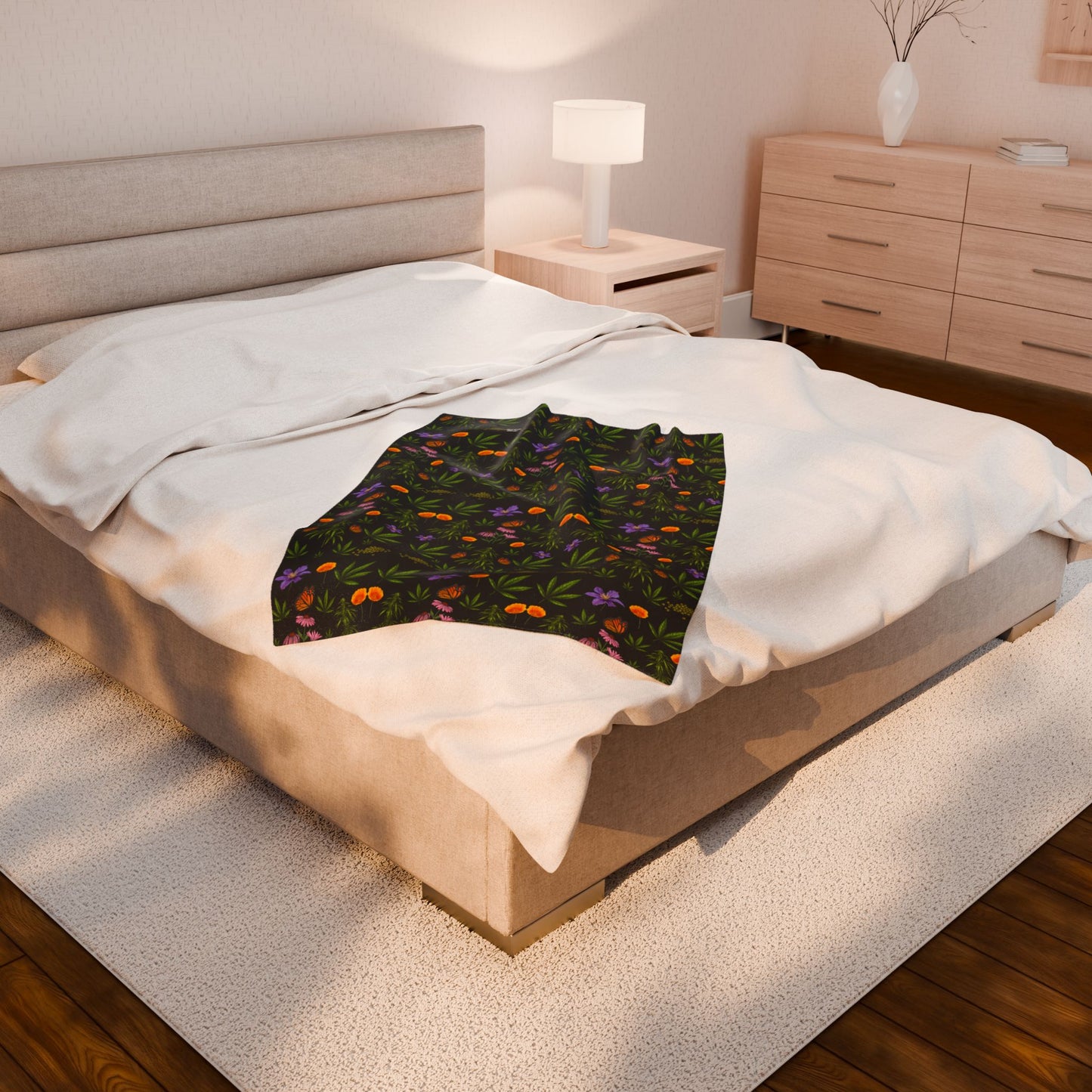 Garden Babe Velveteen Plush Blanket