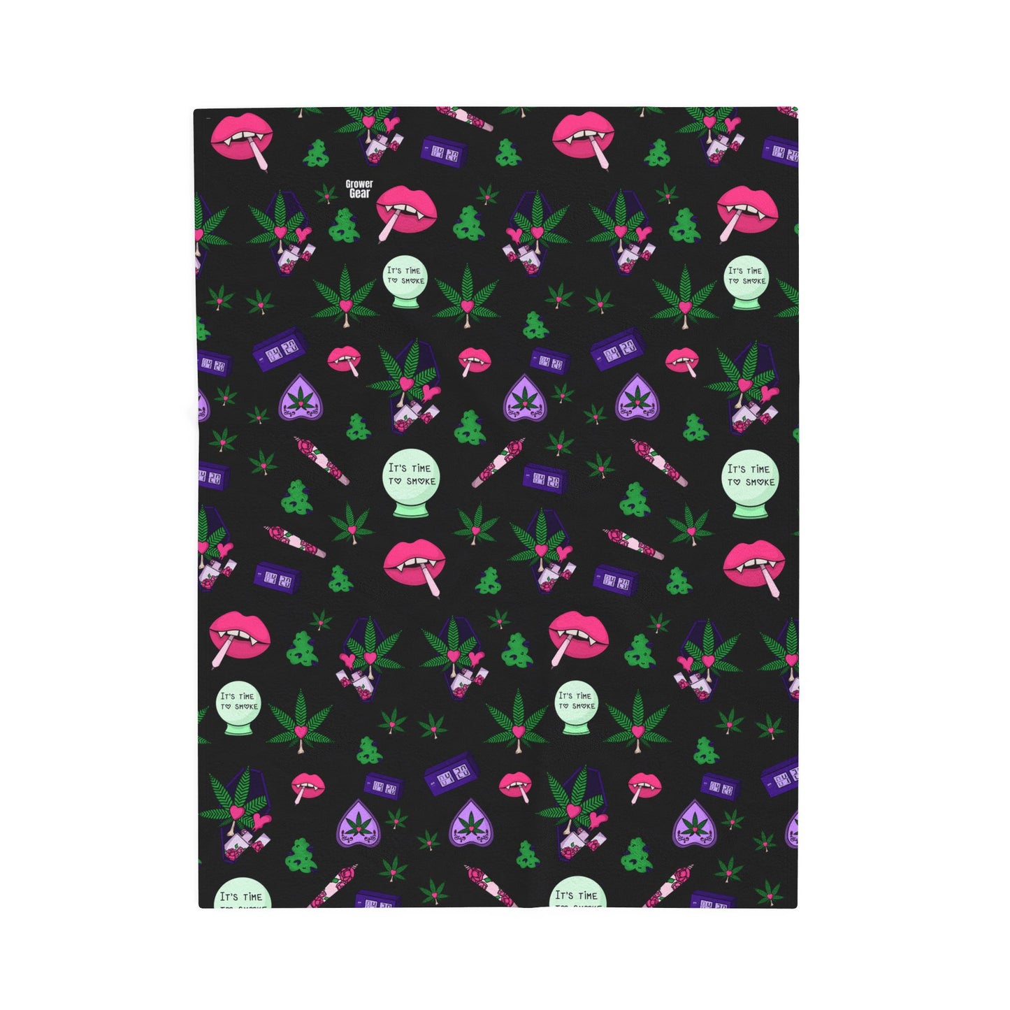Spooky Stoner Babe Plush Velveteen Blanket