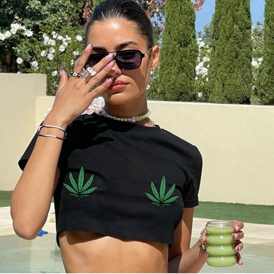 Weed Leaf Crop Top