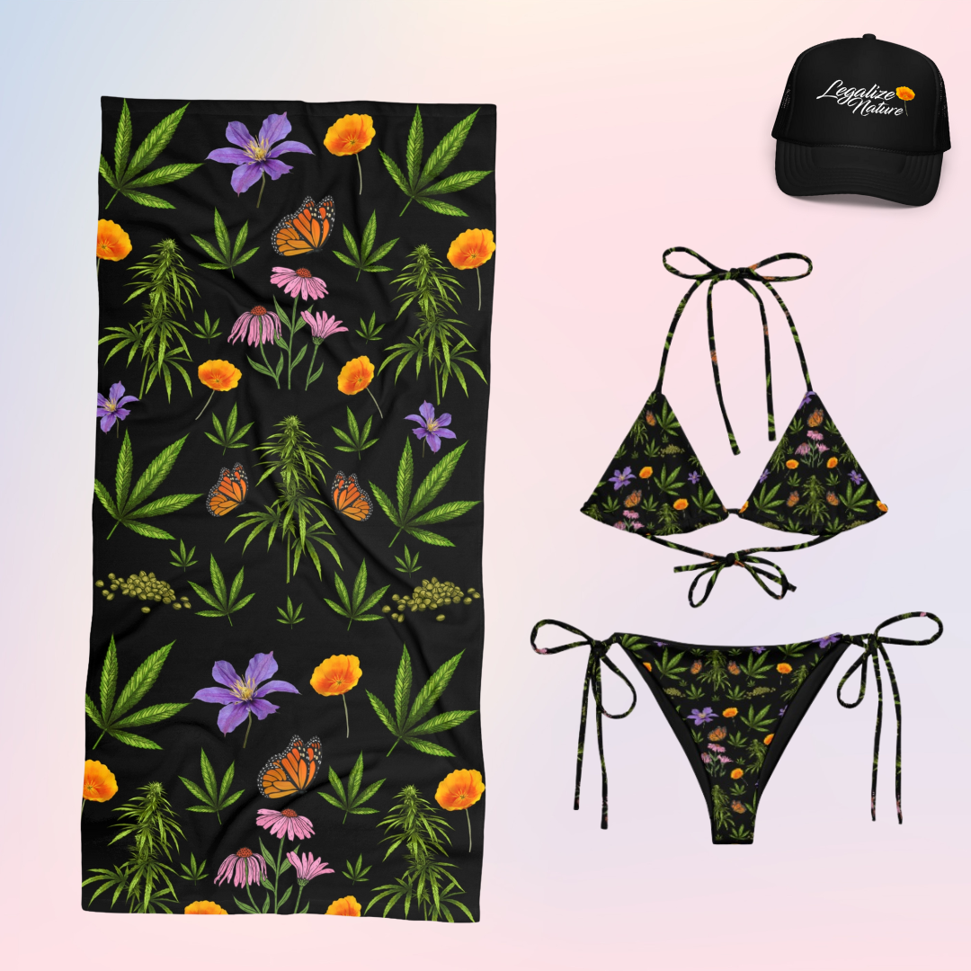 Garden Babe Beach Towel