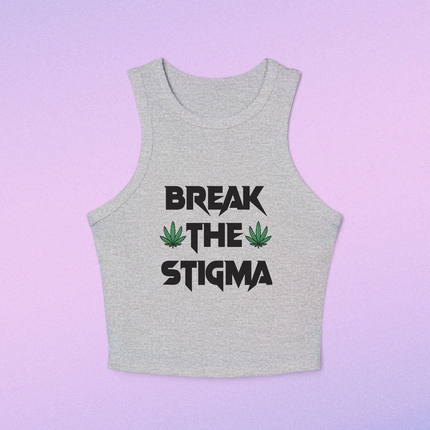 Break The Stigma Micro Rib Racer Tank Top