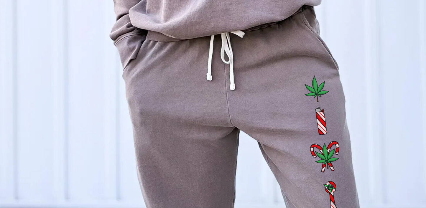 420 Christmas Fleece Sweatpants UNISEX