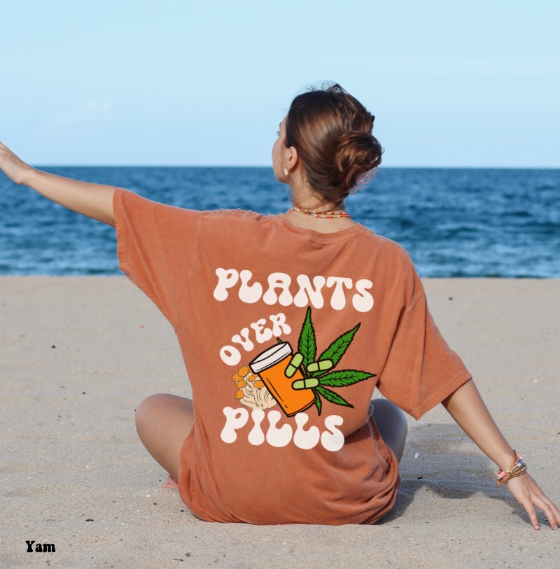 Plants Over Pills Unisex Tee