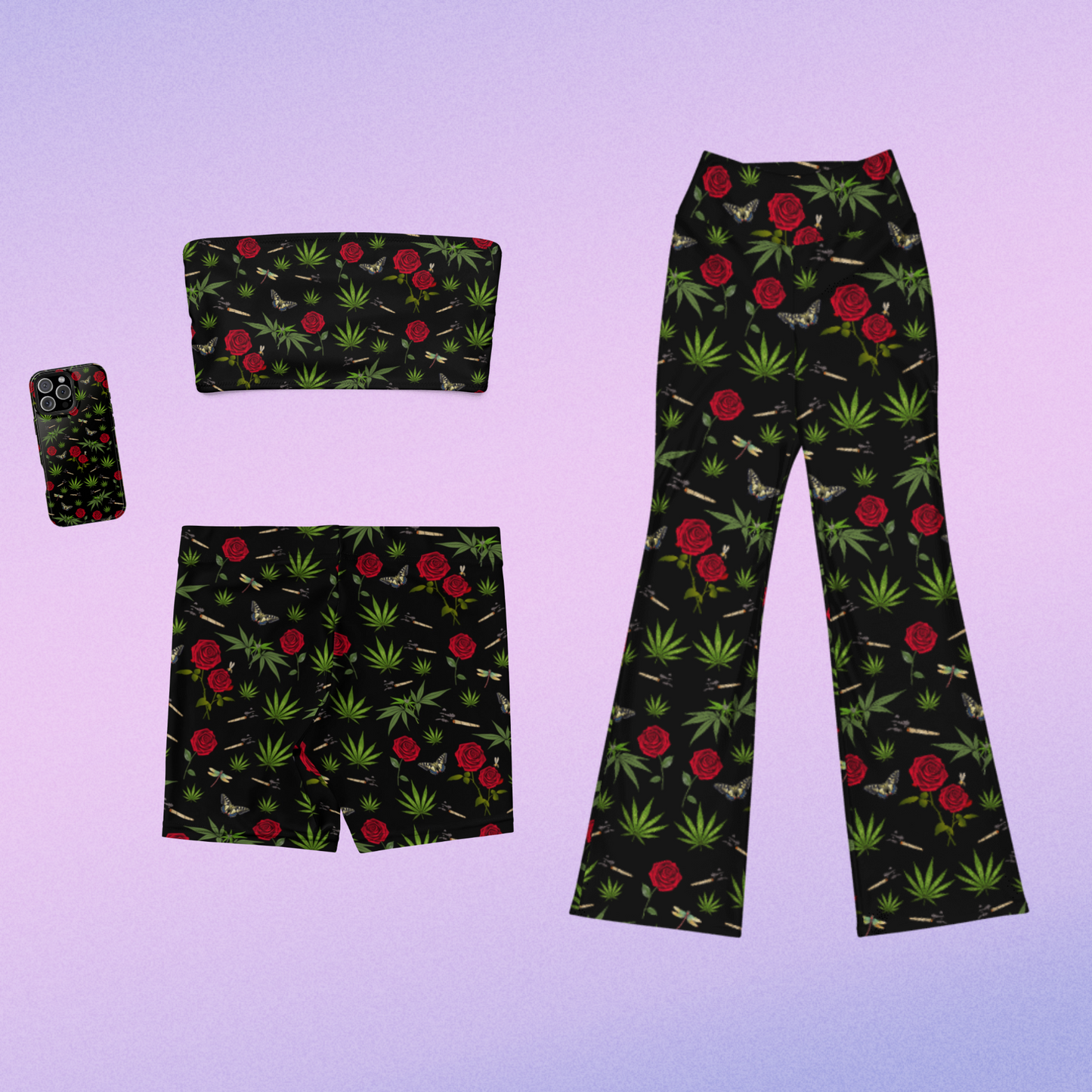 Blunts & Roses Flare Leggings