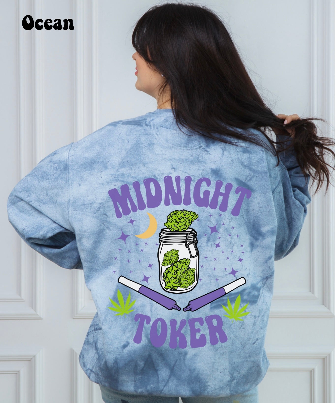 Midnight Toker Color Blast Crewneck Sweatshirt