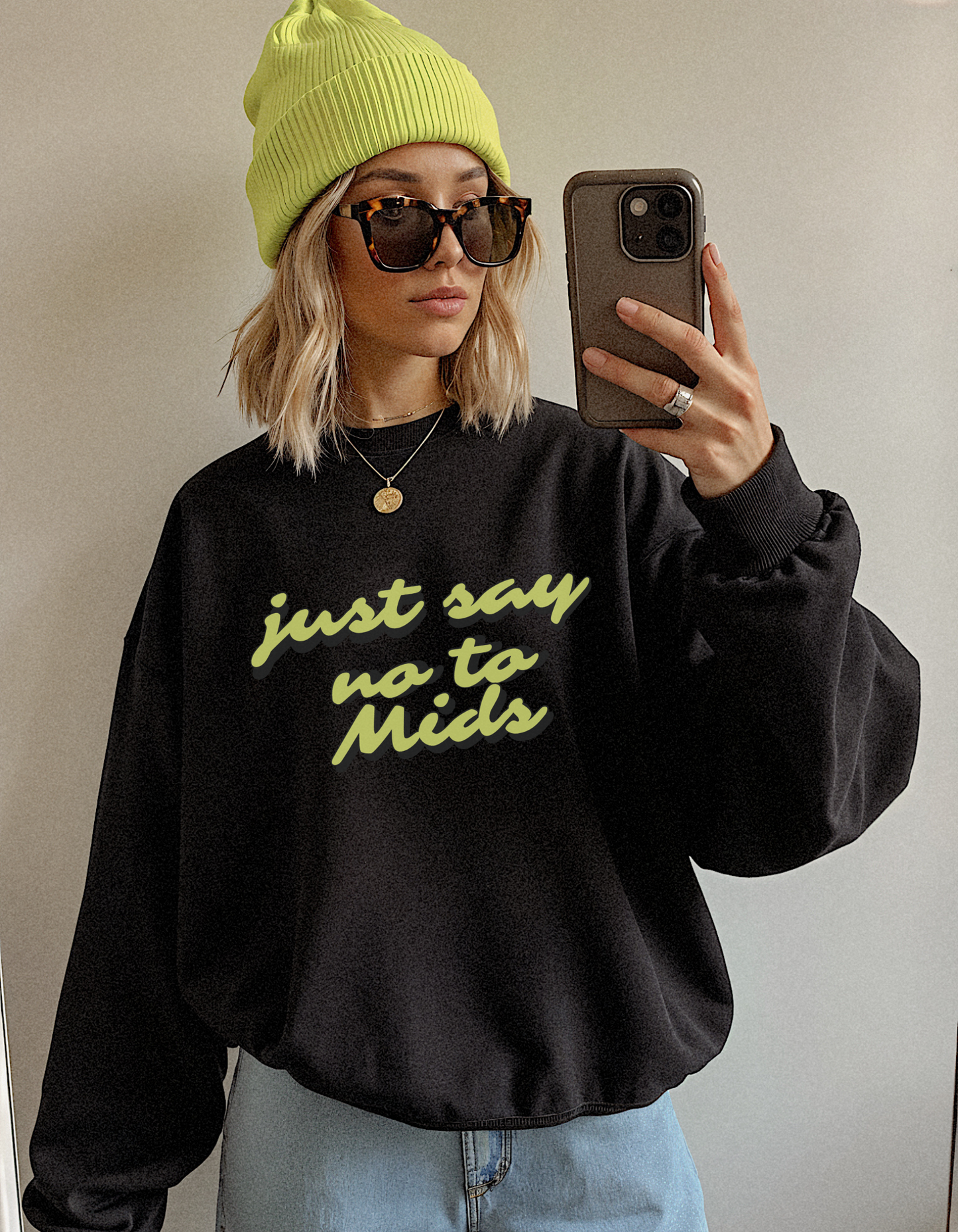 Just Say No To Mids Crewneck Sweatshirt