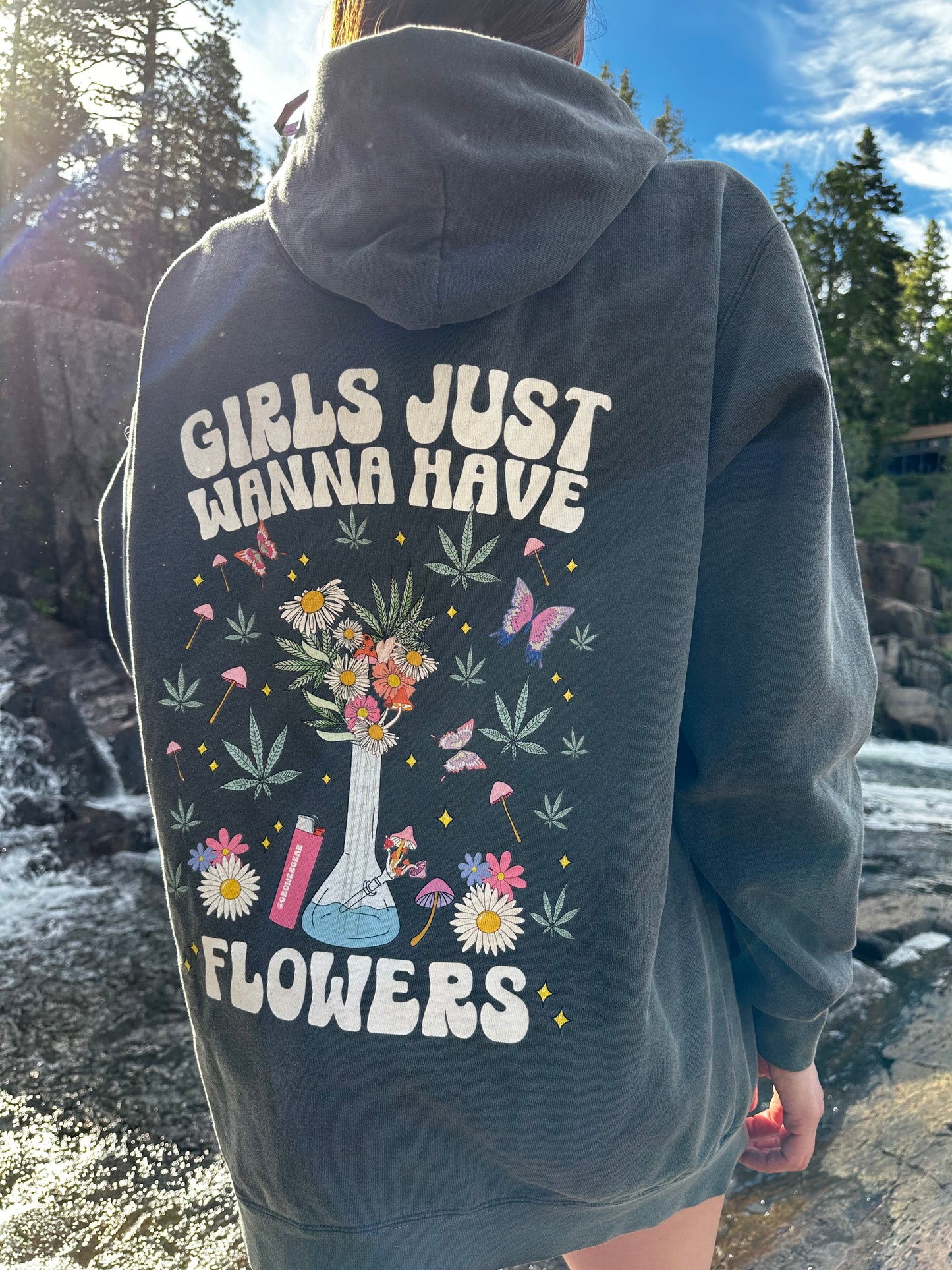 Girls Just Wanna Have Flowers CC Hoodie