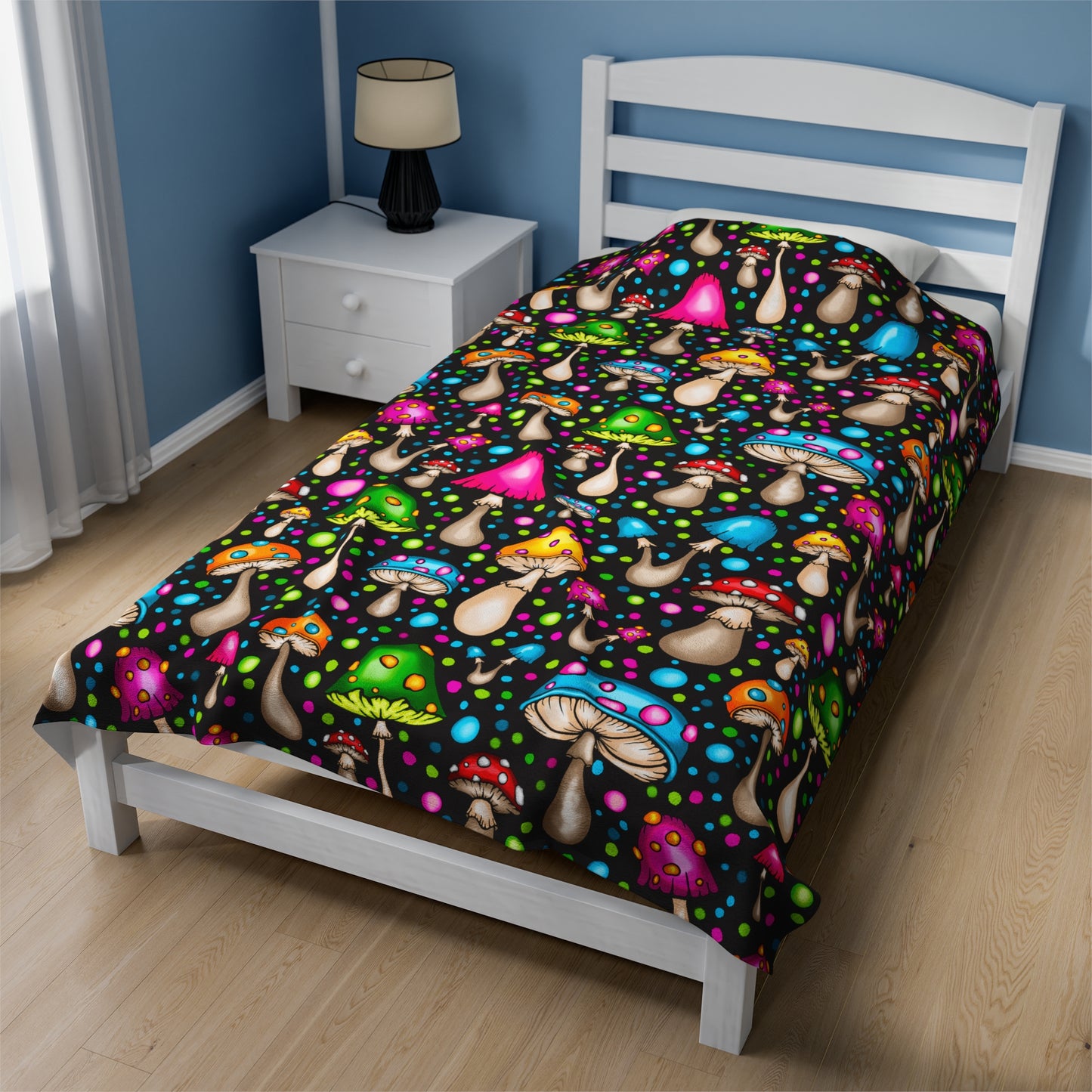 Magic Mushroom Velveteen Plush Blanket Throw Blanket