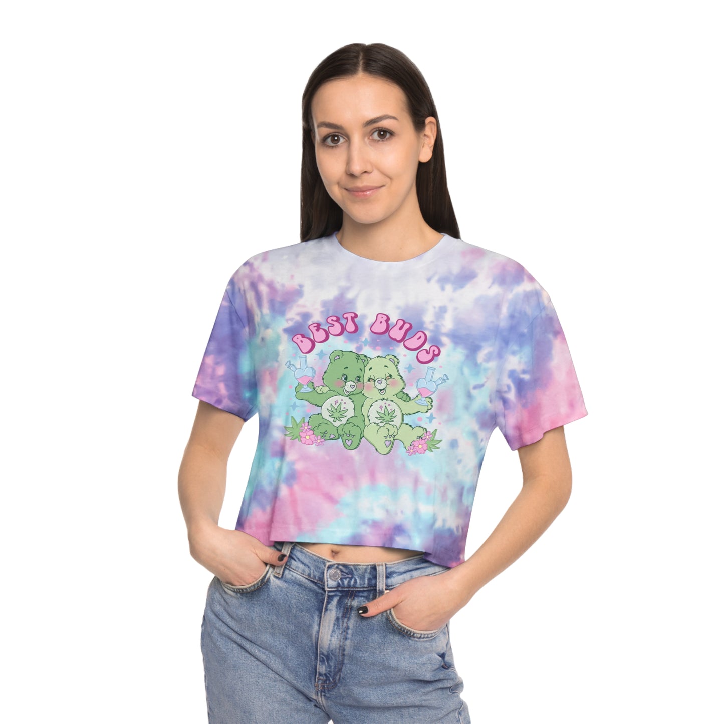 Best Buds Tie-Dye Crop Tee