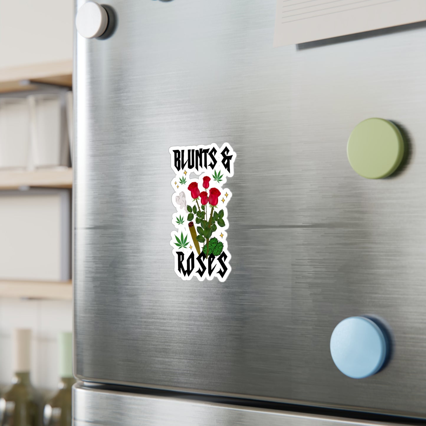 Blunts & Roses Sticker Vinyl Die-Cut Sticker