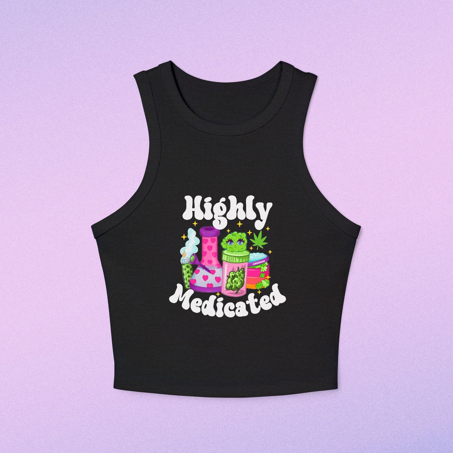 Highly Medicated Micro Rib Racer Tank Top