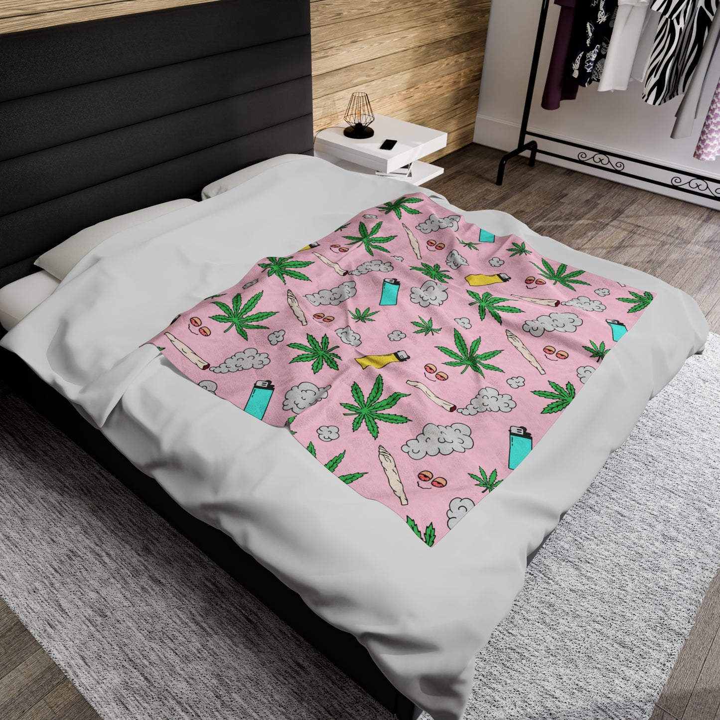 Blazed Velveteen Plush Blanket Throw Blanket