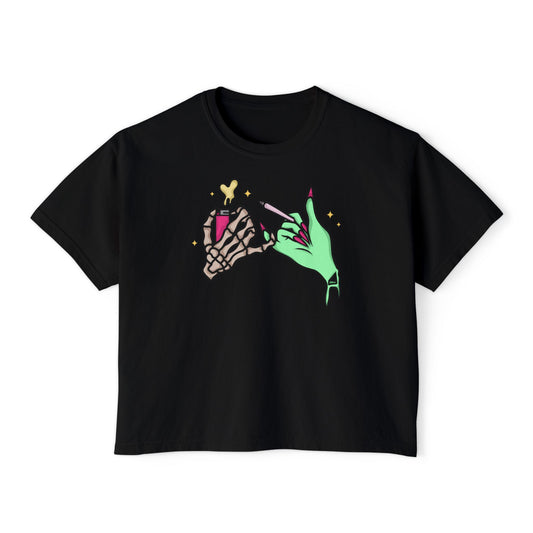 Sharing Is Caring Boxy Cropped Top