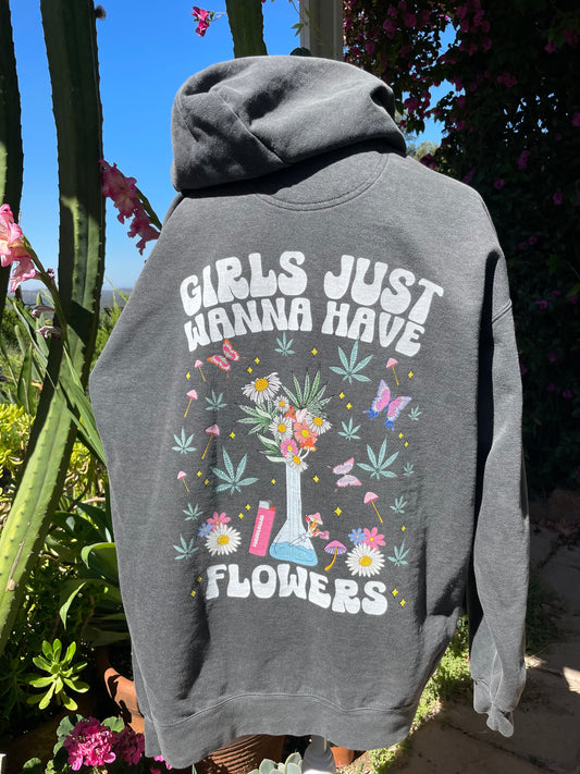 Girls Just Wanna Have Flowers CC Hoodie