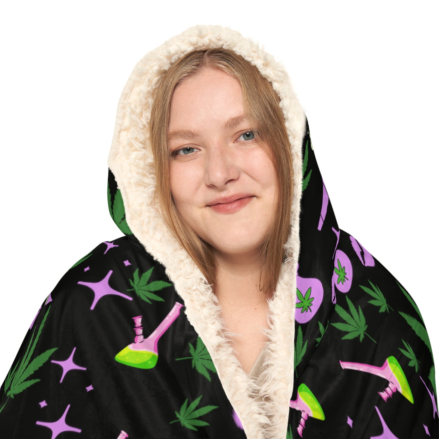 Stoner Babe Hooded Blanket