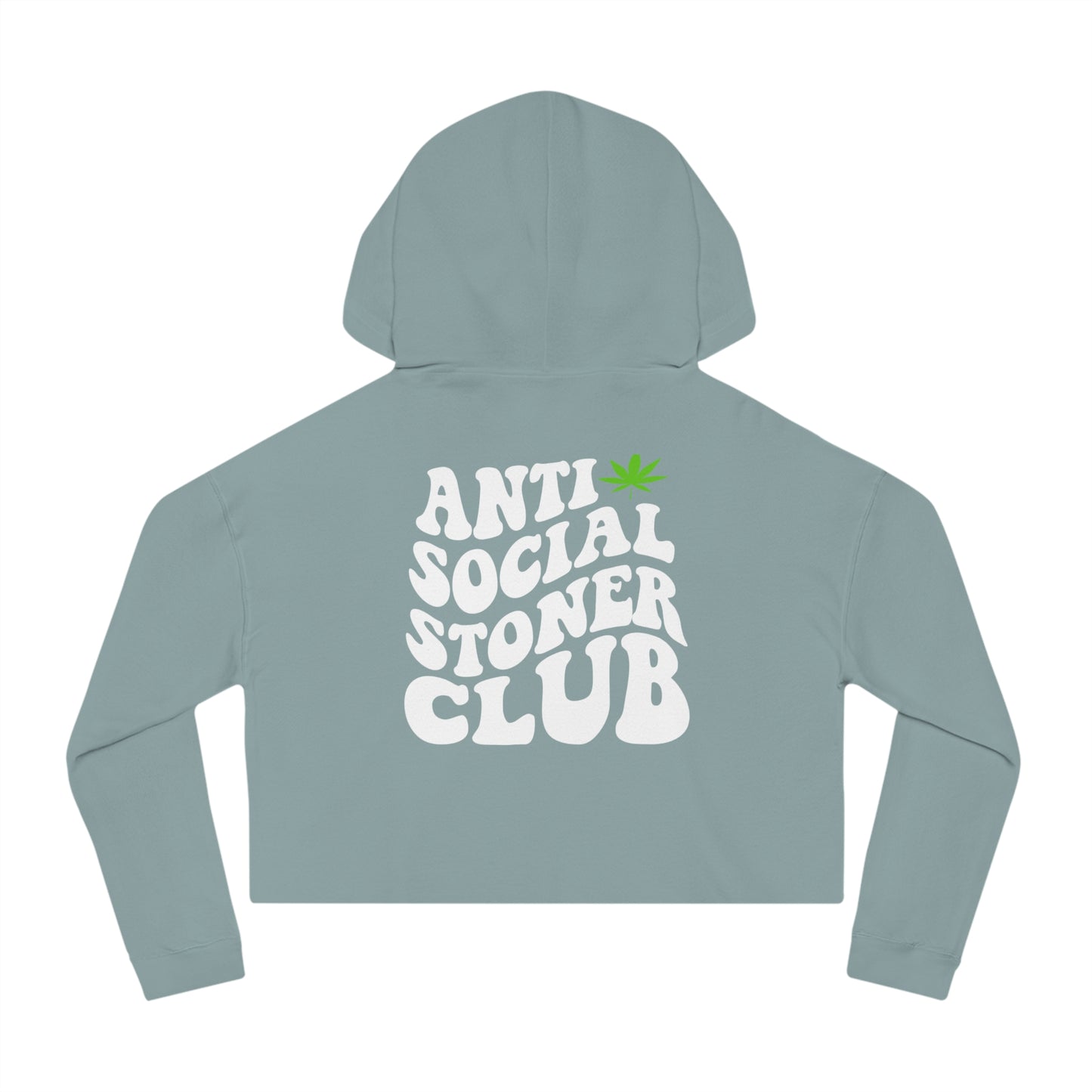 Anti Social Stoner Club  Cropped Hoodie