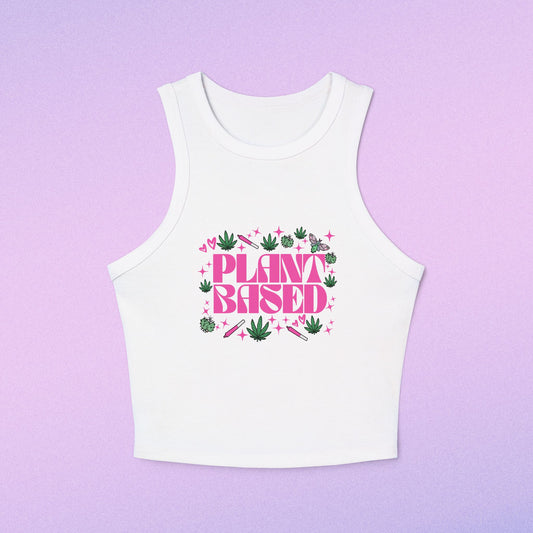 Plant Based Micro Rib Racer Tank Top