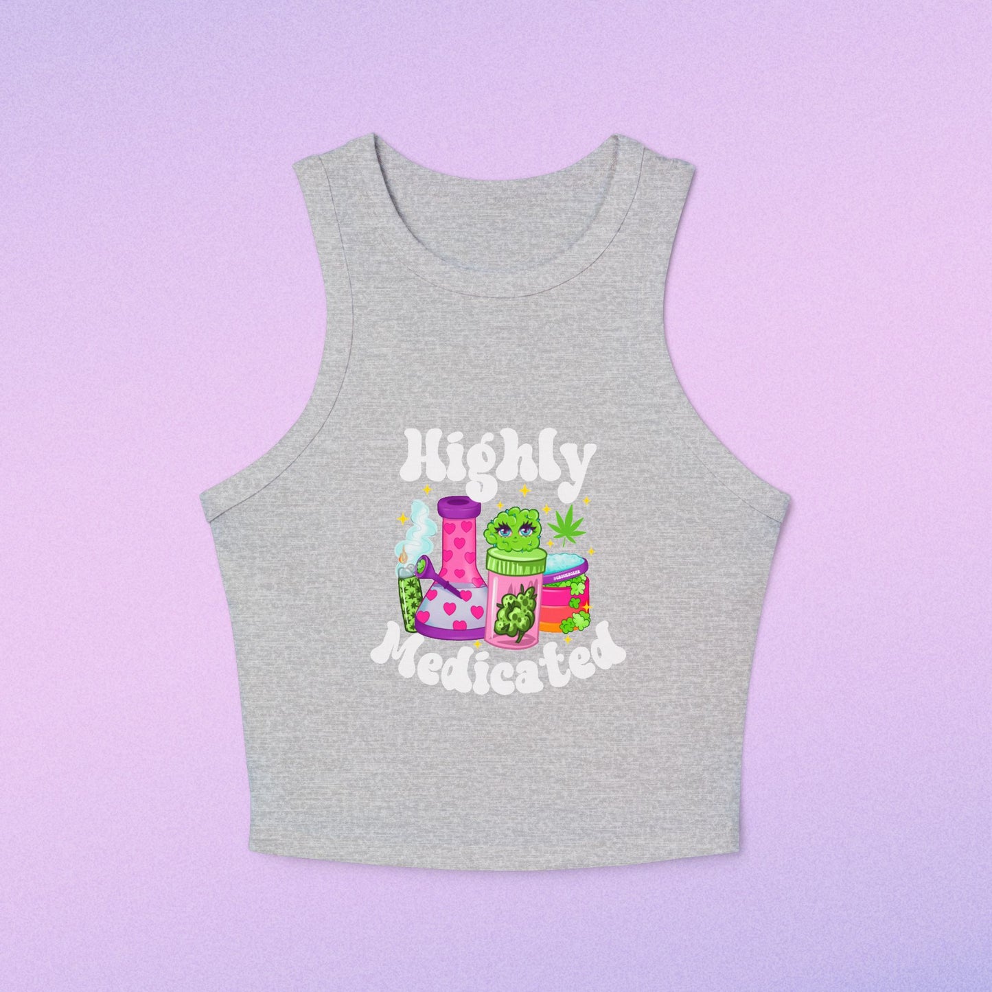 Highly Medicated Micro Rib Racer Tank Top