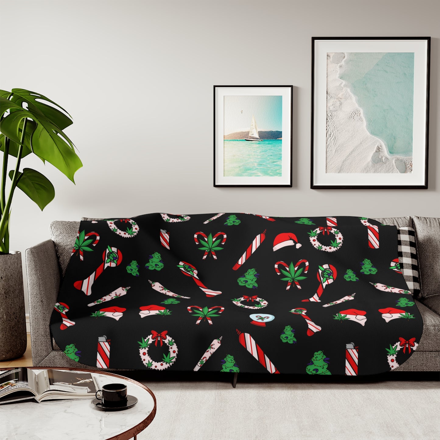 Stoney Christmas Sherpa Blanket