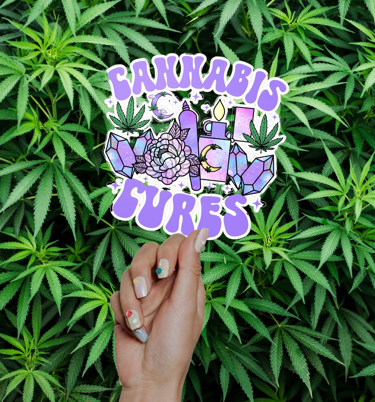 Cannabis Cures Vinyl Die-Cut Sticker