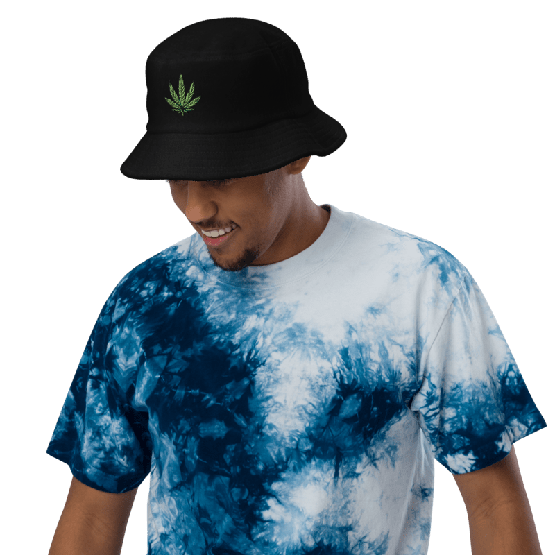 Weed Fan Leaf Terry Cloth Bucket Hat