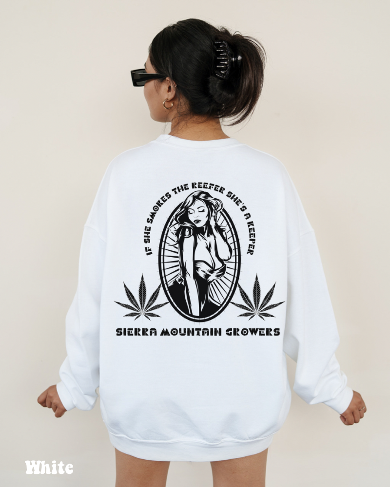 If She Smokes The Reefer Crewneck Sweatshirt(Unisex)