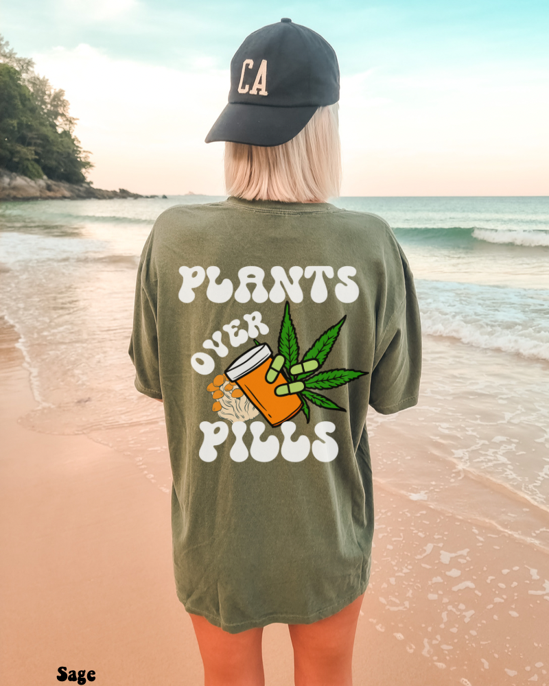 Plants Over Pills Unisex Tee