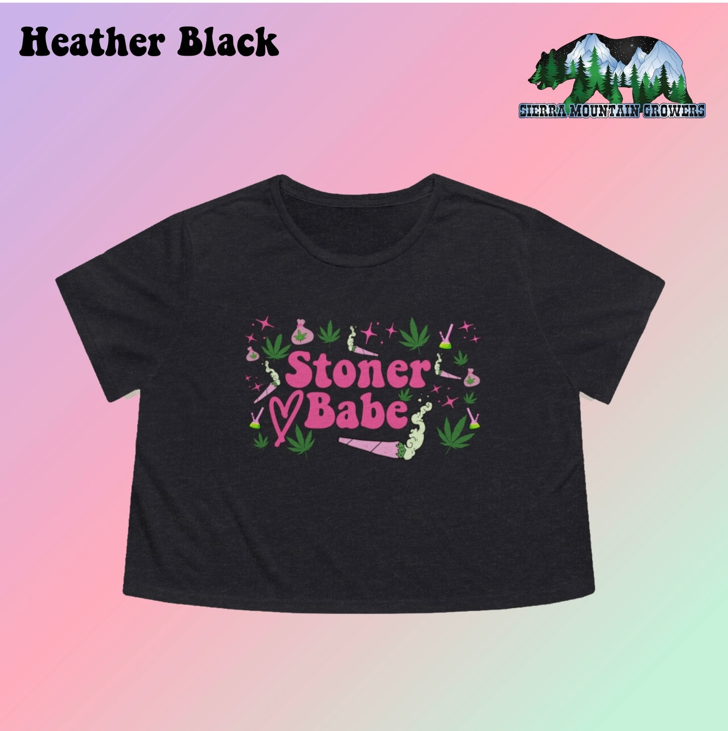 Stoner Babe Women's Flowy Cropped Tee