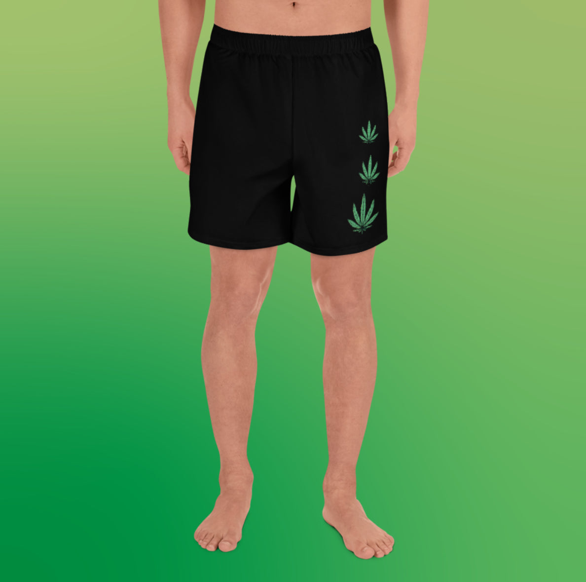 Weed Fan Leaf UNISEX Athletic Long Shorts