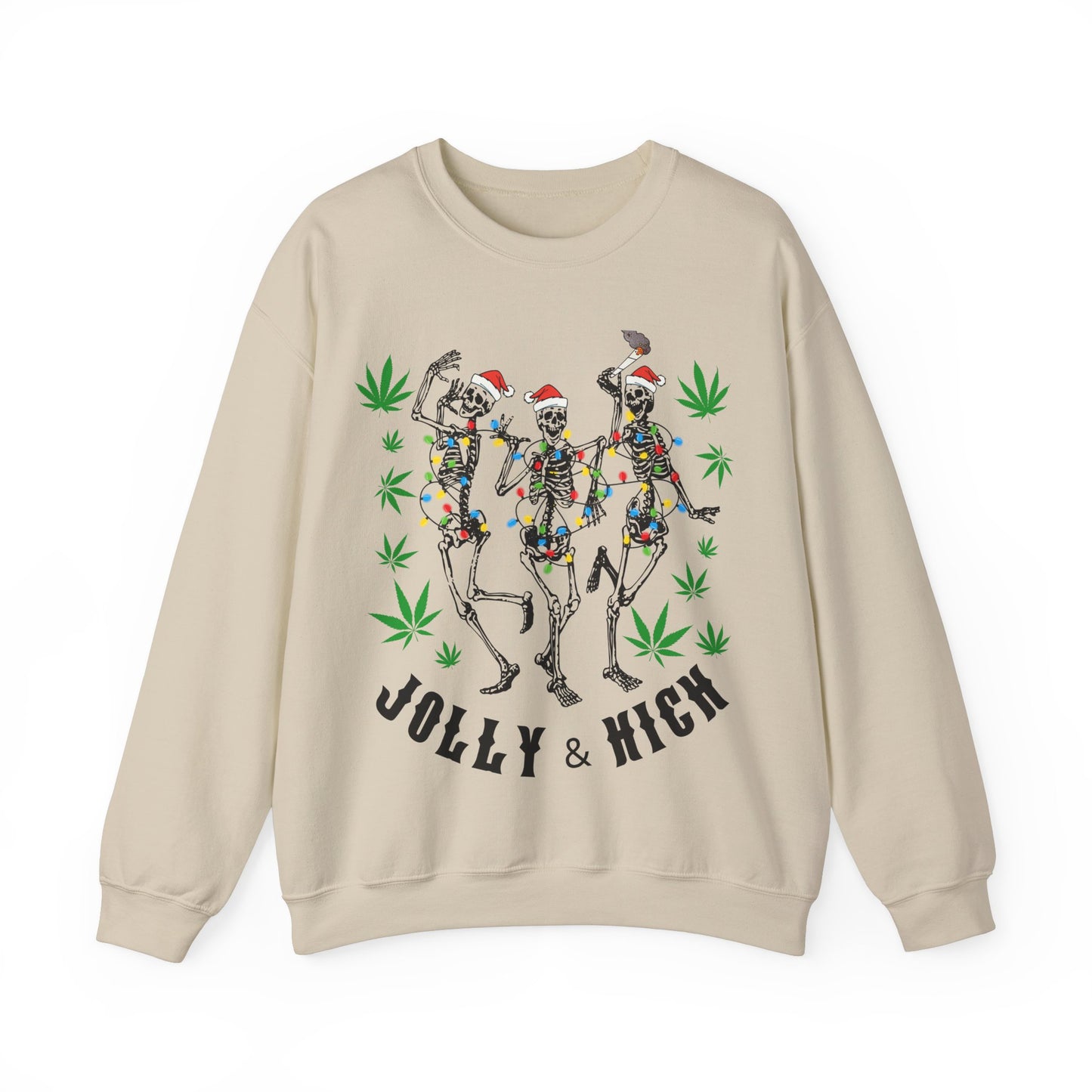 Jolly and High Skeleton Christmas Sweatshirt