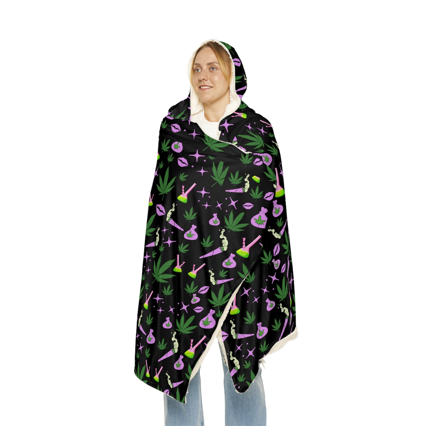 Stoner Babe Hooded Blanket