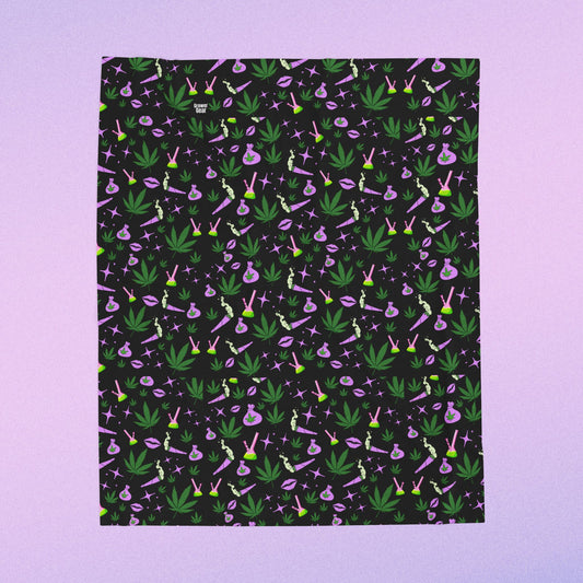 Stoner Babe Plush Velveteen Blanket