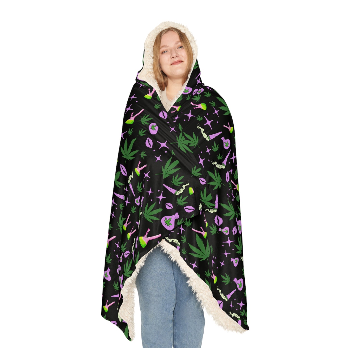 Stoner Babe Hooded Blanket