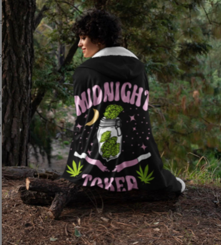 Midnight Toker Hooded Blanket