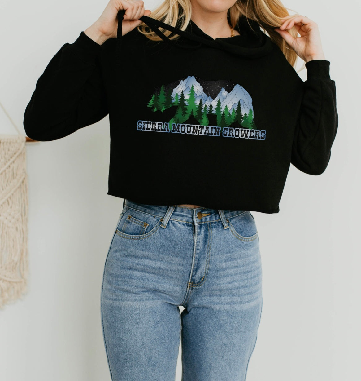 SMG Cropped Hooded Sweatshirt