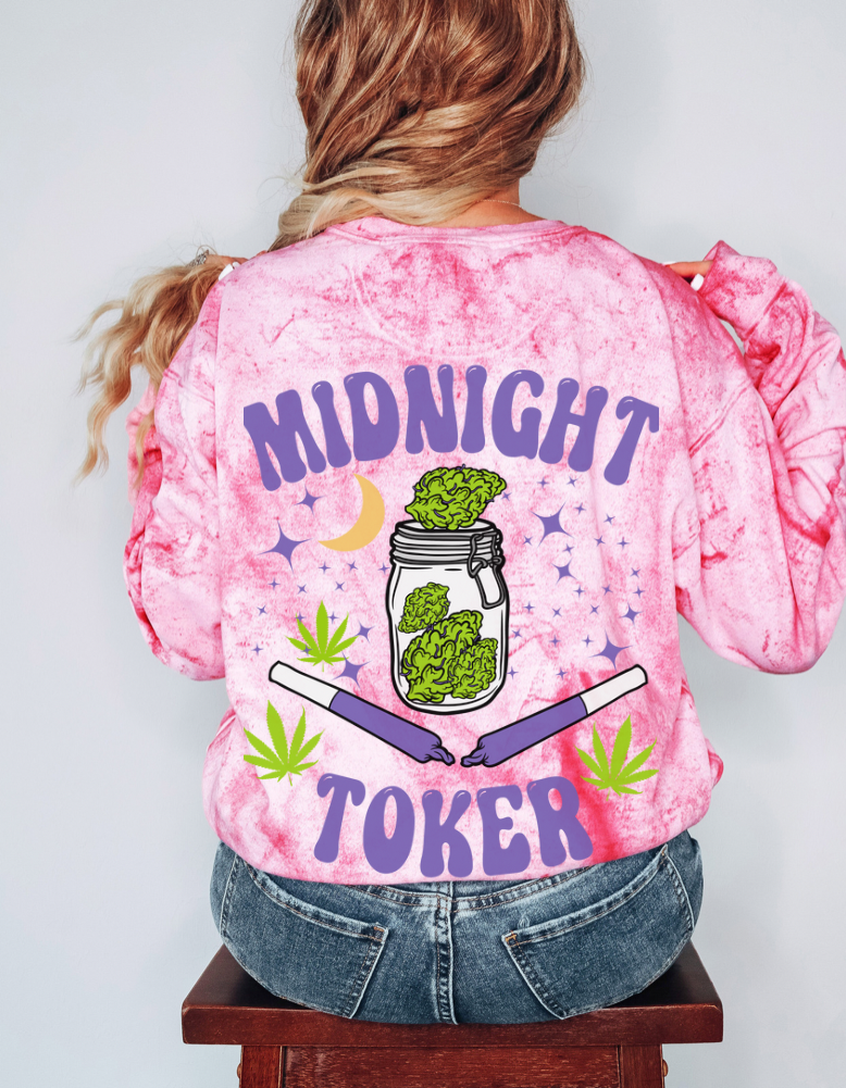 Midnight Toker Color Blast Crewneck Sweatshirt