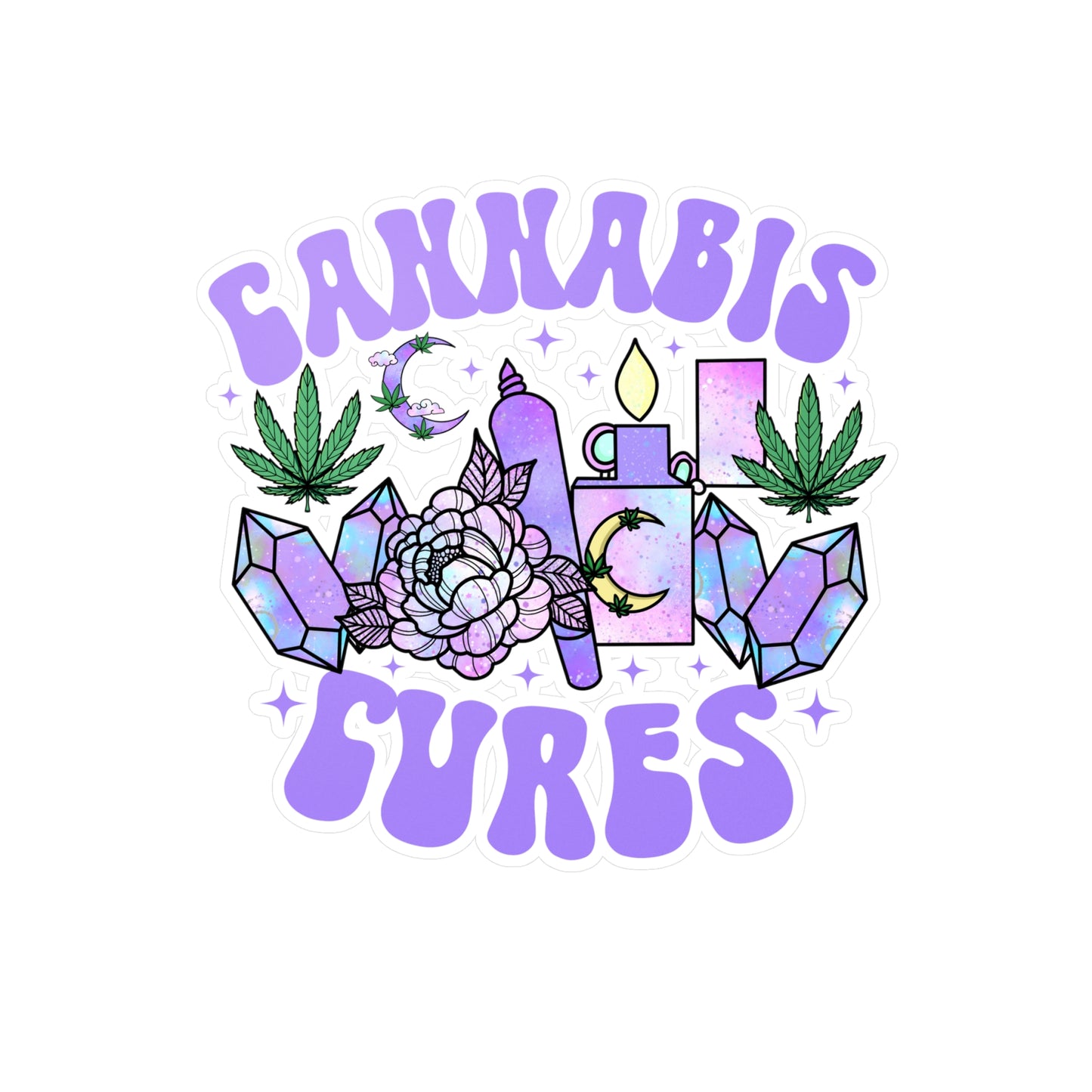 Cannabis Cures Vinyl Die-Cut Sticker