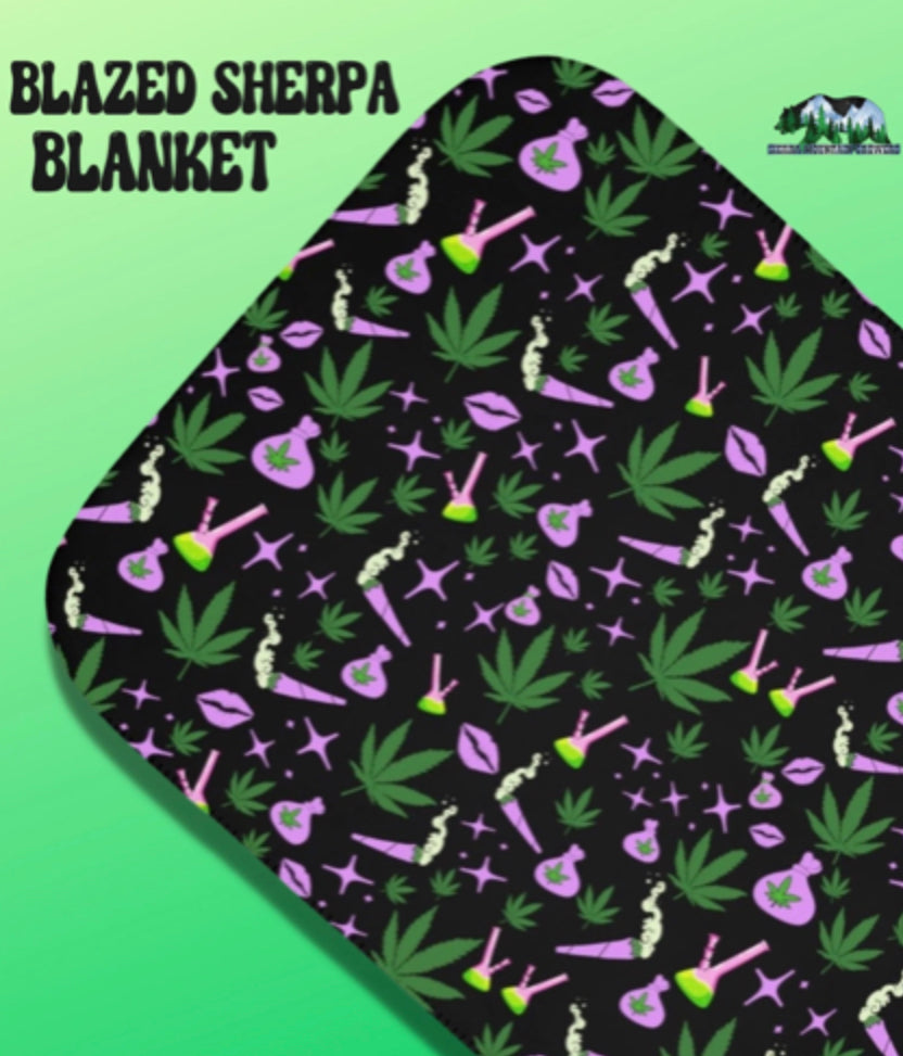 Stoner Babe Sherpa Blanket