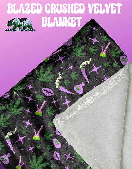 Stoner Babe Crushed Velvet Blanket