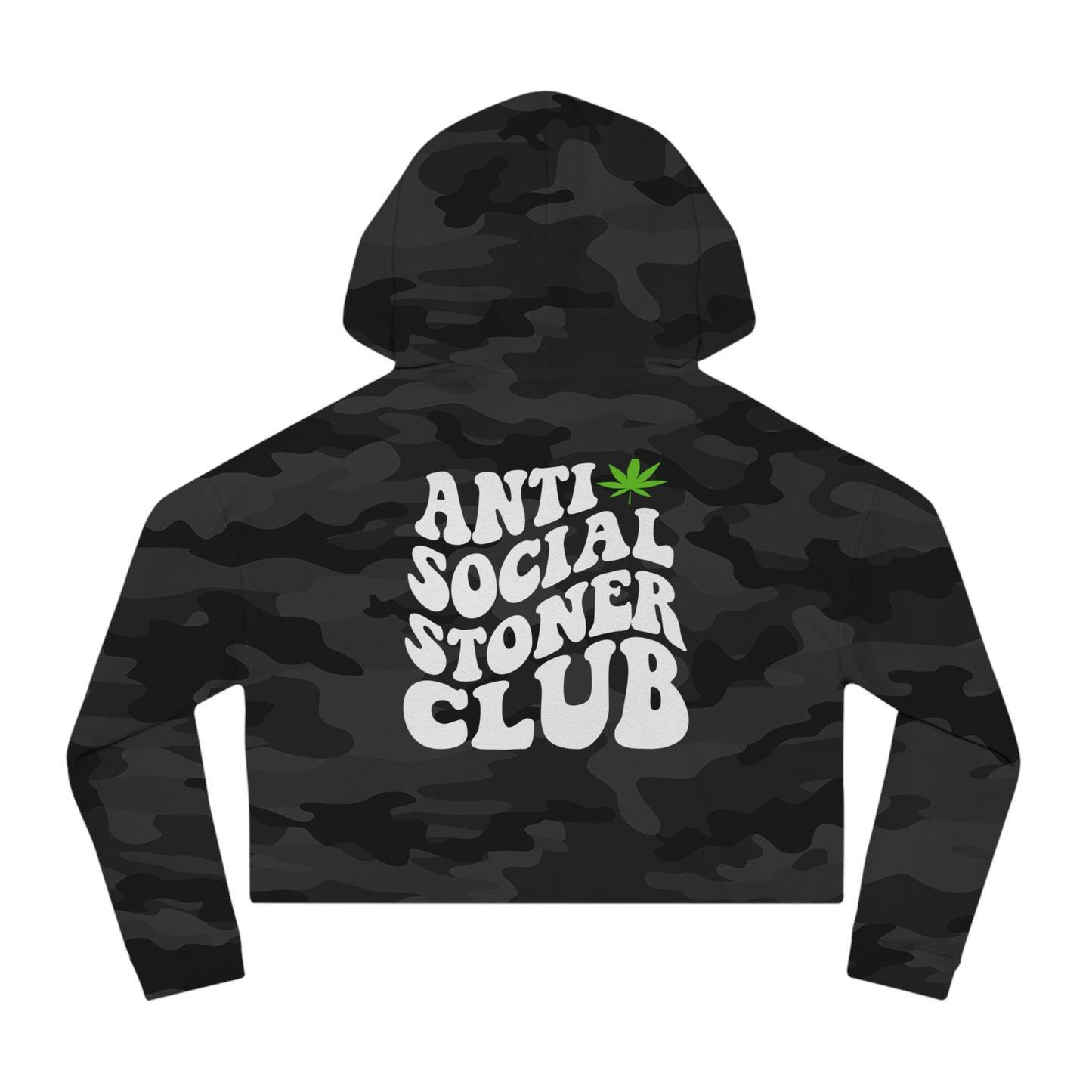 Anti Social Stoner Club  Cropped Hoodie