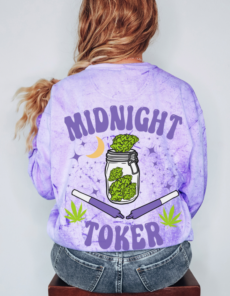 Midnight Toker Color Blast Crewneck Sweatshirt