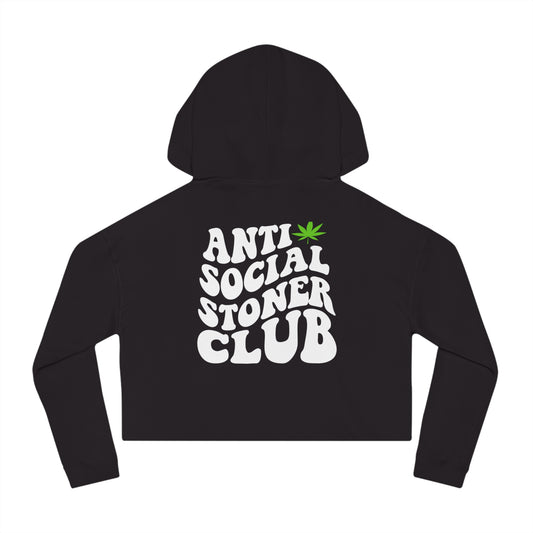 Anti Social Stoner Club  Cropped Hoodie