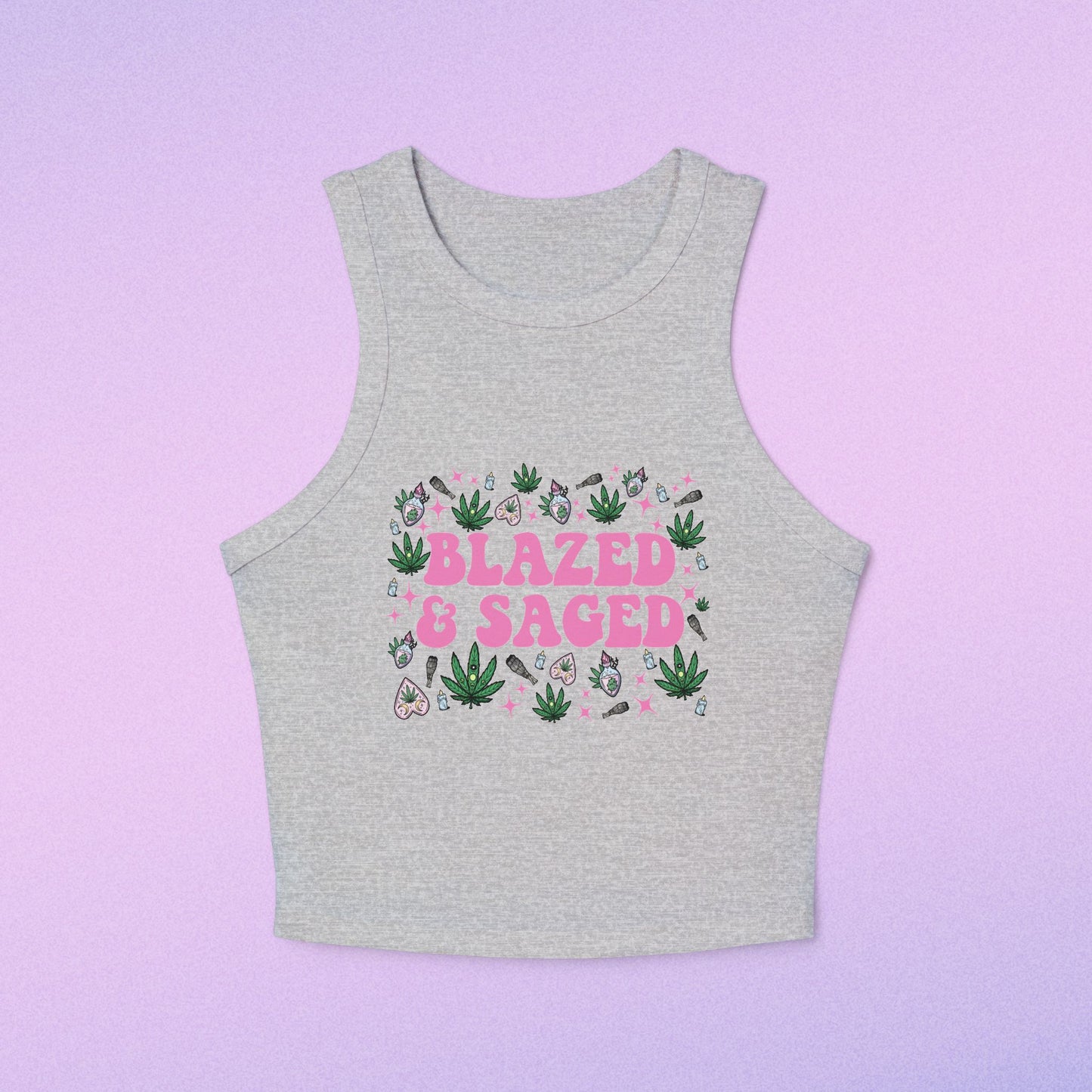 Blazed & Saged Micro Rib Racer Tank Top