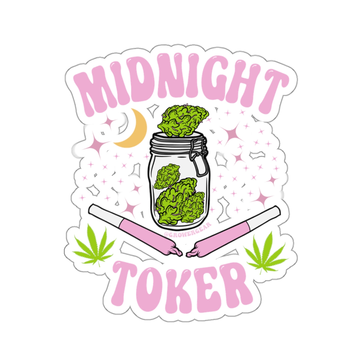 Midnight Toker Kiss-Cut Stickers