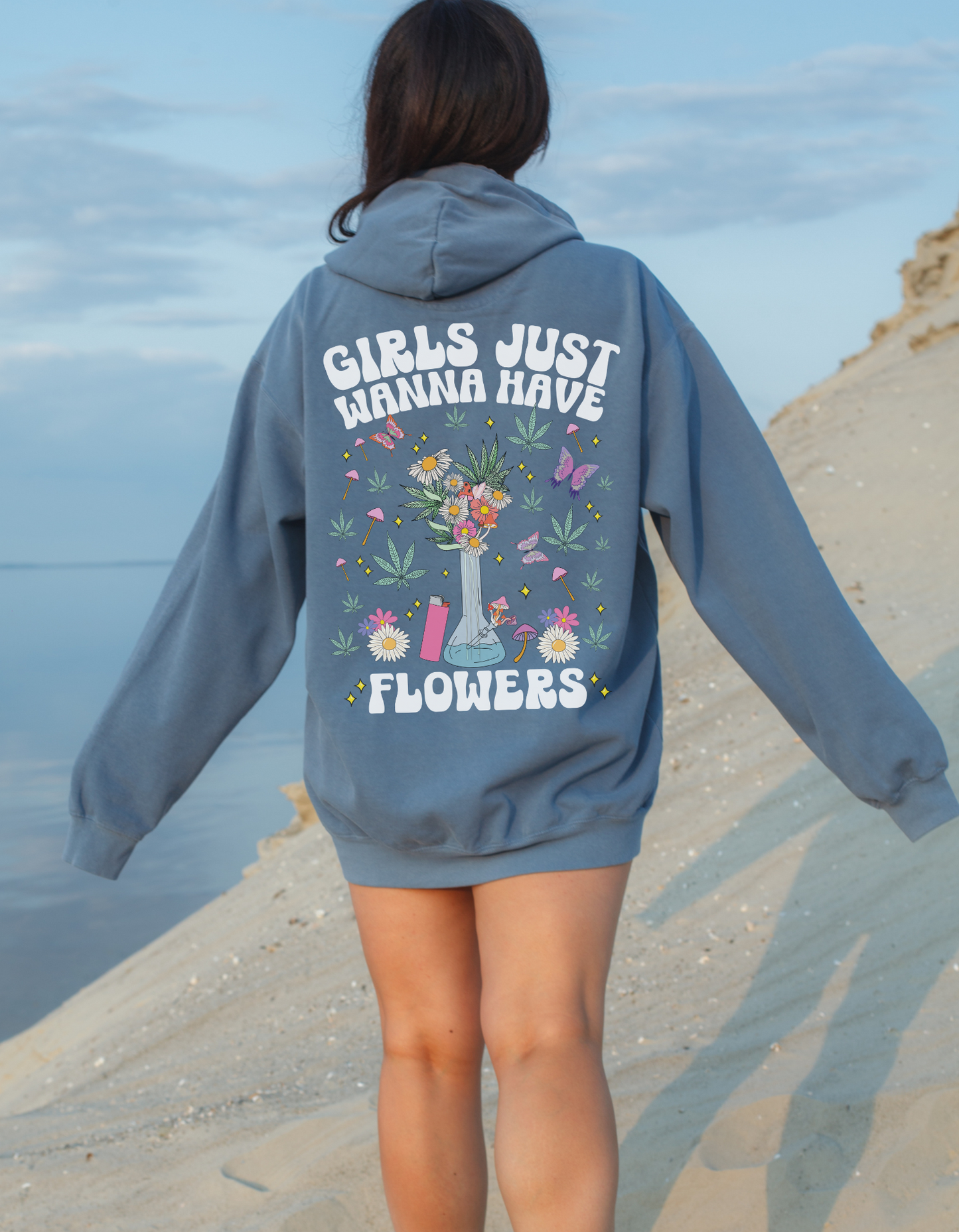 Girls Just Wanna Have Flowers CC Hoodie