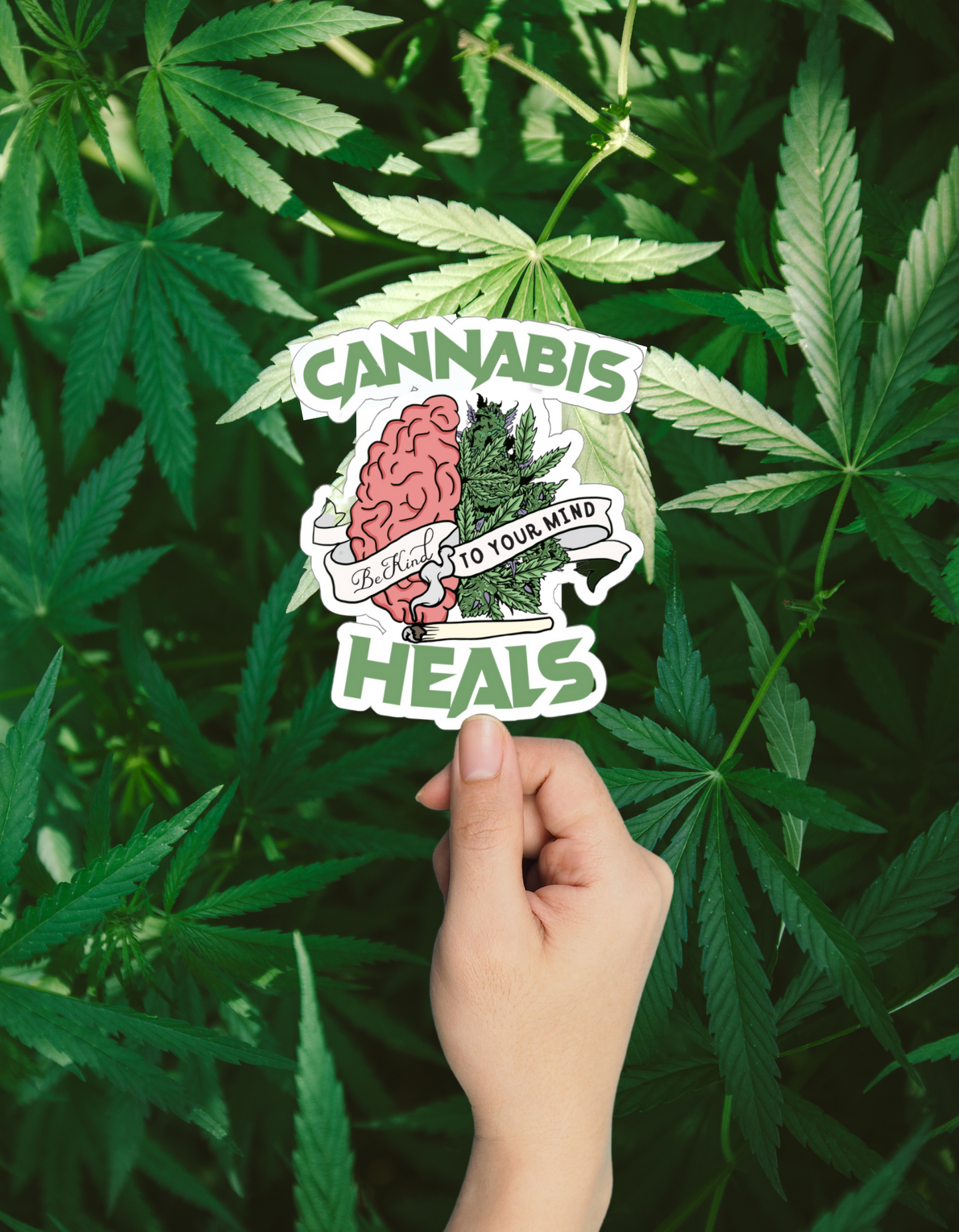 Cannabis Heals of Die-Cut Stickers