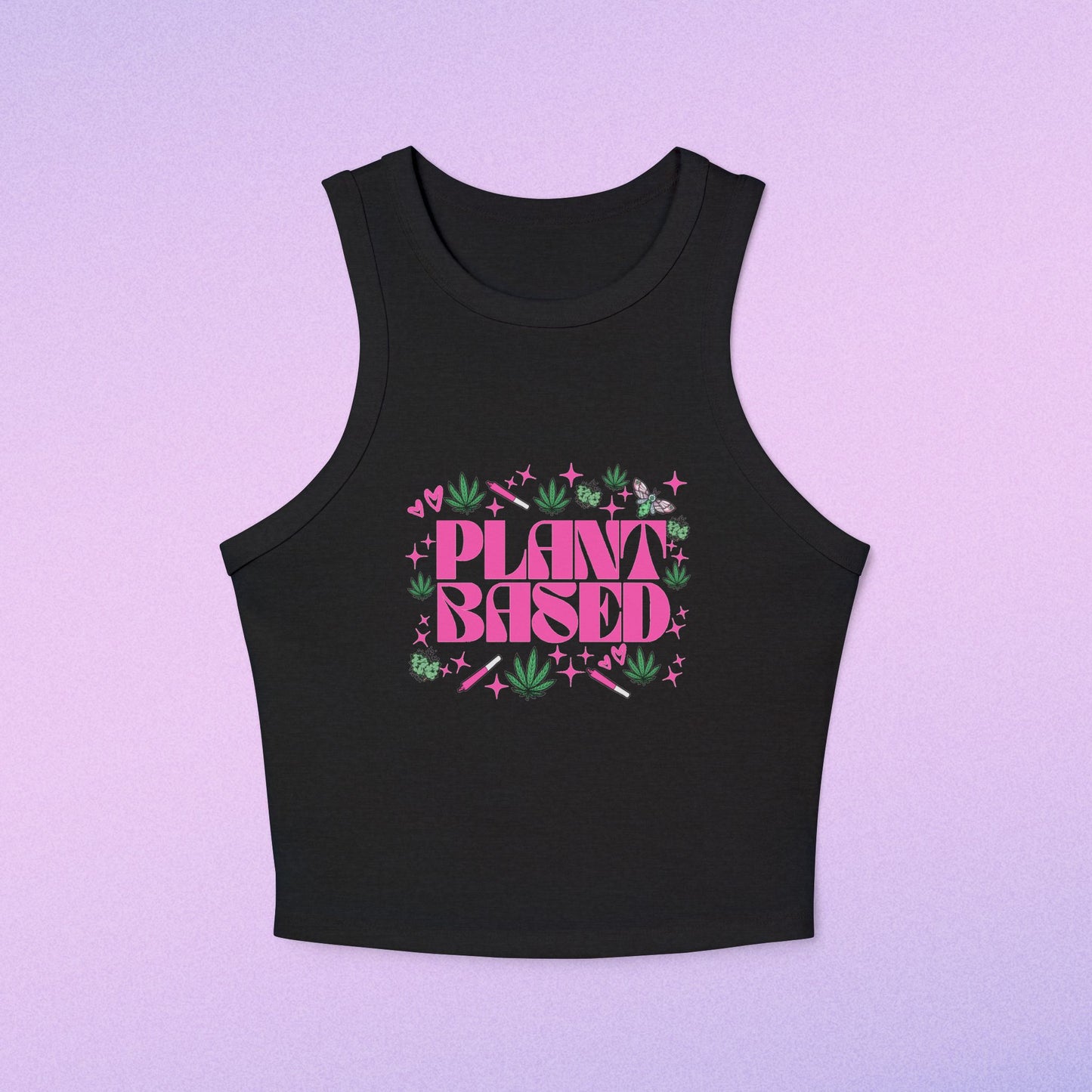 Plant Based Micro Rib Racer Tank Top