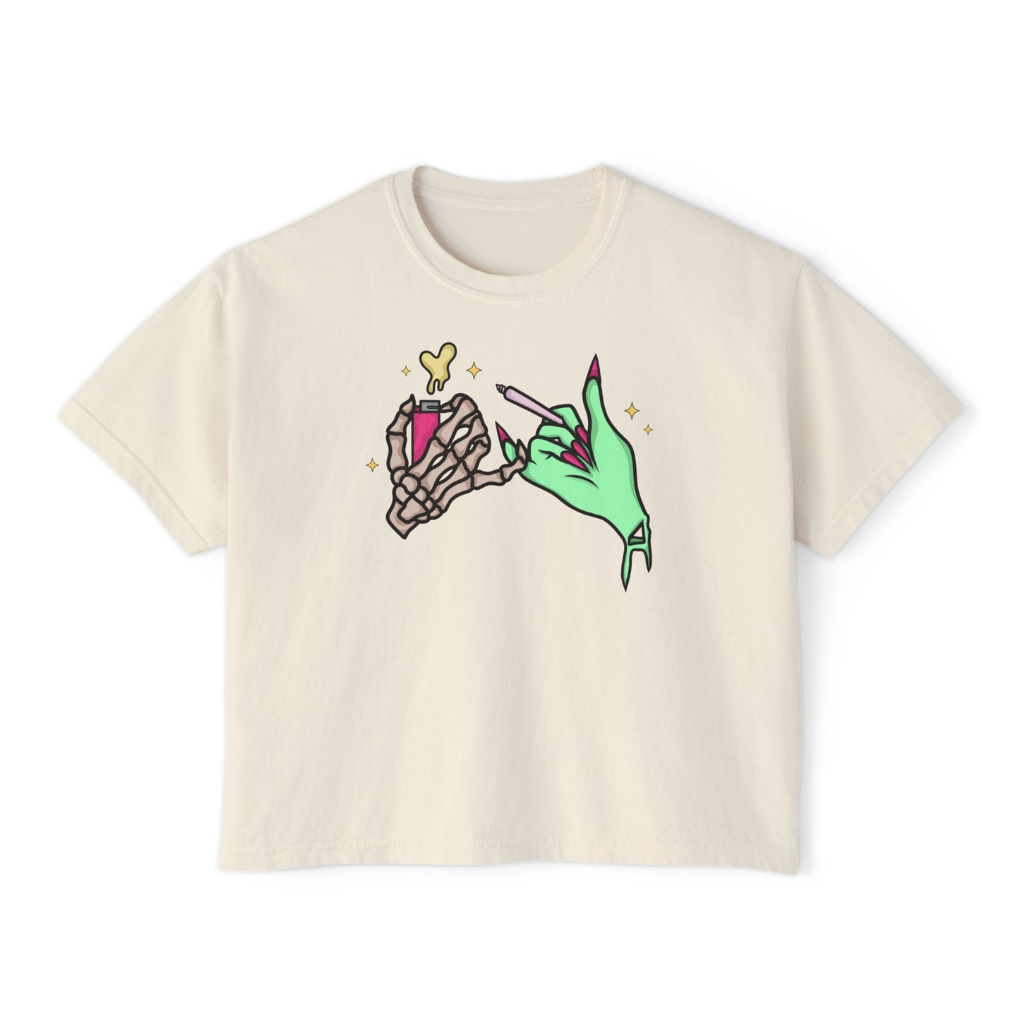 Sharing Is Caring Boxy Cropped Top
